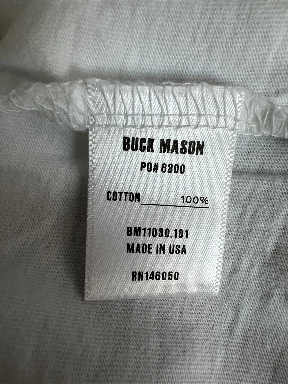 New Buck Mason White Pima Classic Tee Size M - Picture 5 of 8